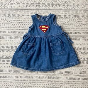 Baby Girl Superman logo Denim dress- size 18 months